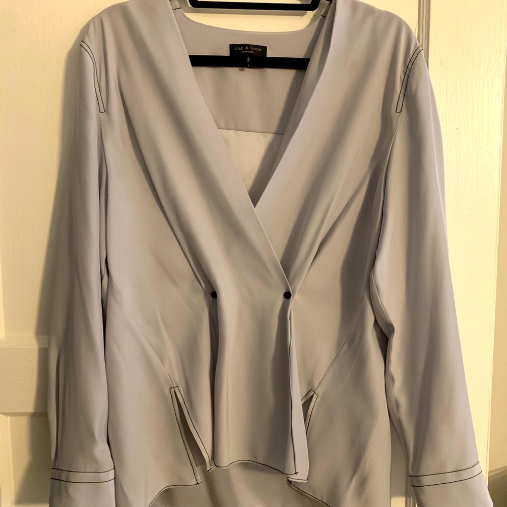 Rag&Bone silk “tuxedo” blouse